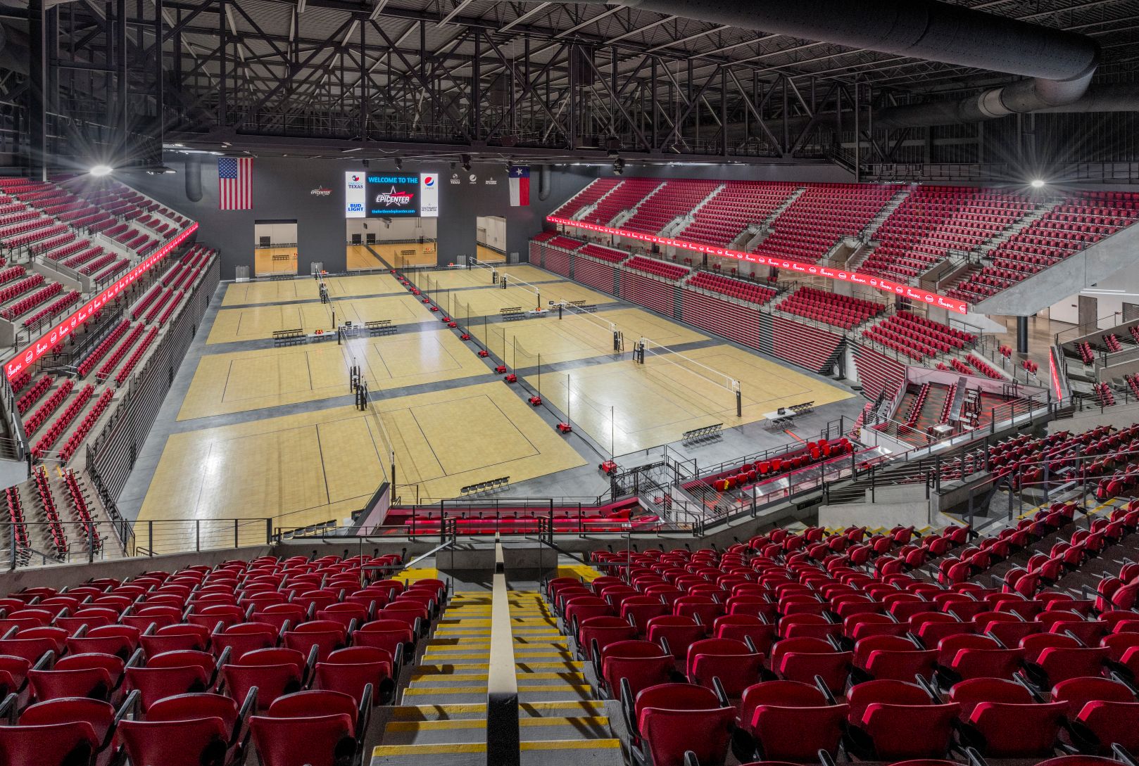 Wide shot of the arena